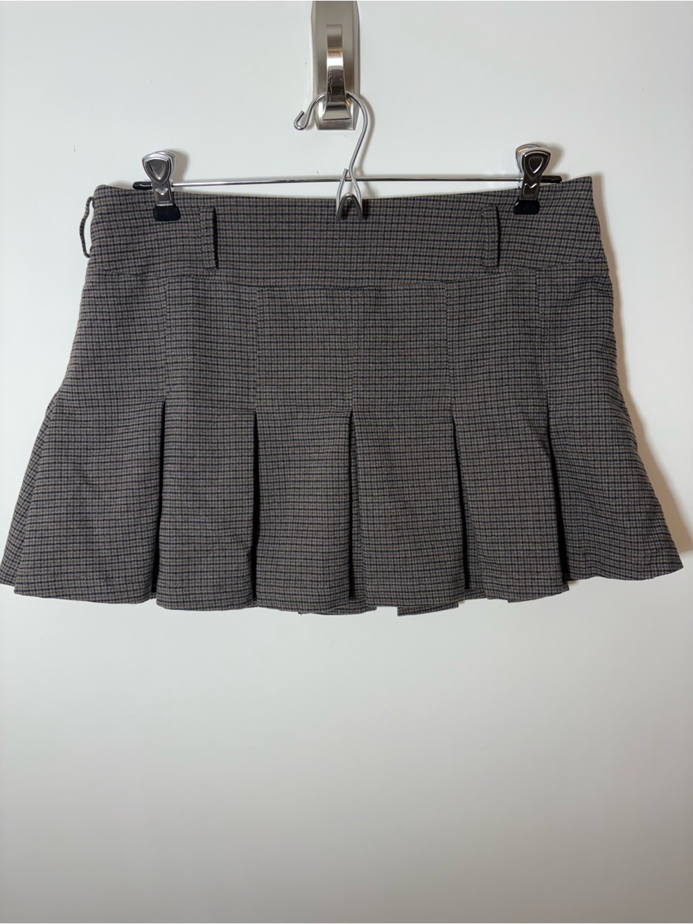 Brandy Melville Y2K Gray Pleated Mini Skirt One Size